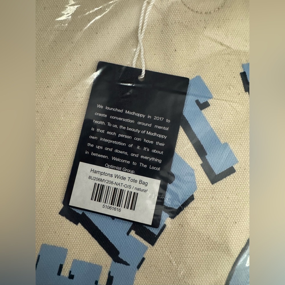 NWT Madhappy East Hampton Tote Bag - Picture 3 of 6